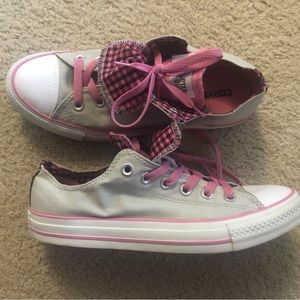Gray and Pink Converse Size 9